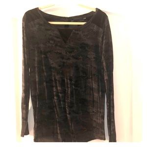 Calvin Klein Jeans Gray camo button back L/S tee L